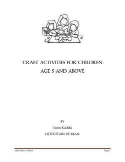 CRAFT ACTIVITIES FOR CHILDREN AGE 5 AND ABOVE BY