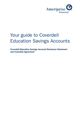 Your guide to Coverdell Education Savings Accounts and Custodial Agreement