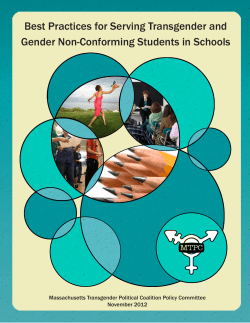 Best Practices for Serving Transgender and Gender Non-Conforming Students in Schools