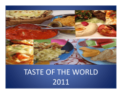 TASTE OF THE WORLD 2011