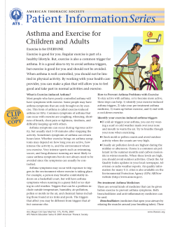 Series Asthma and Exercise for Children and Adults