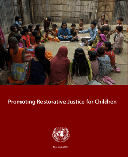 Promoting Restorative Justice for Children Promoting R est or