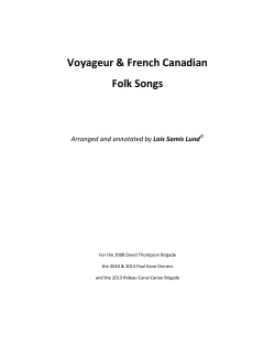 Voyageur &amp; French Canadian Folk Songs  Lois Samis Lund