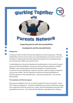 Supporting parents with learning disabilities Grandparents and the extended family