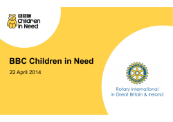 BBC Children in Need 22 April 2014