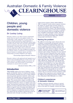 CLEARINGHOUSE Australian Domestic &amp; Family Violence
