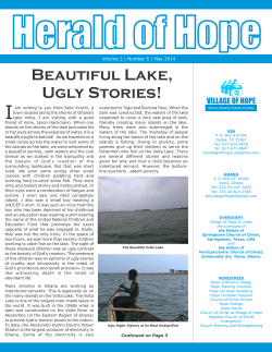 I Beautiful Lake, Ugly Stories! Volume 2 | Number 5 | May 2014