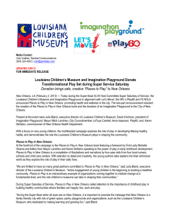 Louisiana Children’s Museum and Imagination Playground Donate