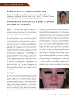 Educational Review Childhood Rosacea: A Review and Case Report C D