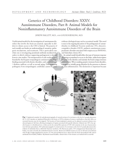 Genetics of Childhood Disorders: XXXV. Noninﬂammatory Autoimmune Disorders of the Brain
