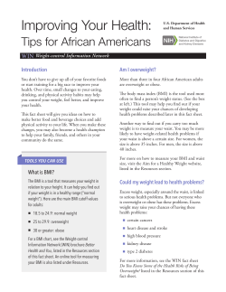 Improving Your Health:  Tips for African Americans WIN