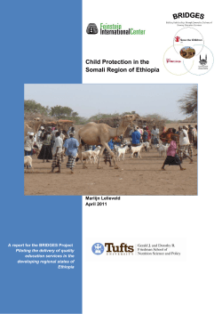 Child Protection in the Somali Region of Ethiopia Marlijn Lelieveld