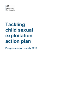 Tackling child sexual exploitation action plan