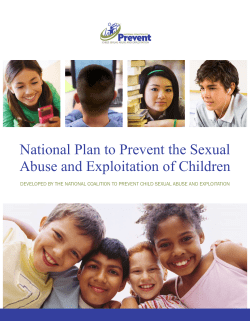 National Plan to Prevent the Sexual Abuse and Exploitation of Children
