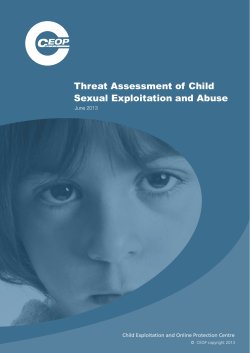 Threat Assessment of Child Sexual Exploitation and Abuse June 2013