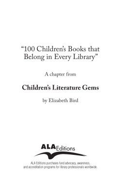 “100 Children’s Books that Belong in Every Library” Children’s Literature Gems