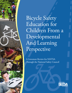 Bicycle Safety Education for Children From a Developmental