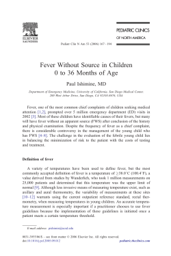 Fever Without Source in Children 0 to 36 Months of Age