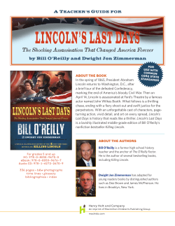 a LINCOLN’S LAST DAYS The Shocking Assassination That Changed America Forever A T