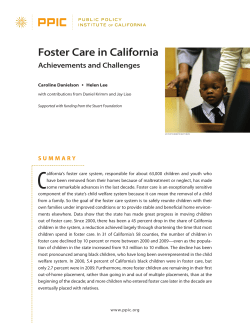 C Foster Care in California Achievements and Challenges