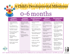 A Child’s Developmental Milestones
