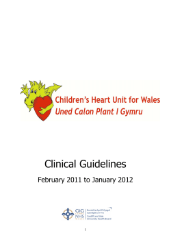 Clinical Guidelines February 2011 to January 2012 1
