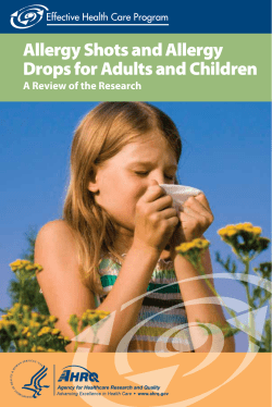 Allergy Shots and Allergy Drops for Adults and Children