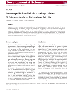 PAPER Domain-specific impulsivity in school-age children
