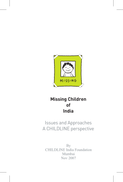 Missing Children of India Issues and Approaches