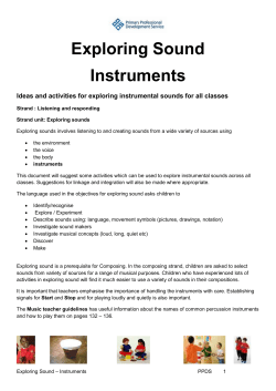 Exploring Sound Instruments