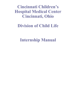 Cincinnati Children’s Hospital Medical Center Cincinnati, Ohio