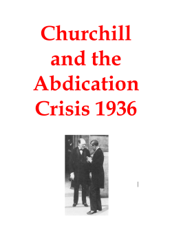 Churchill and the Abdication Crisis 1936