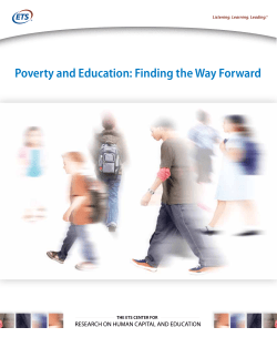 Poverty and Education: Finding the Way Forward