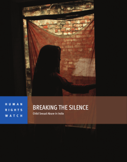 BREAKING THE SILENCE Child Sexual Abuse in India