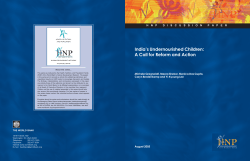 India’s Undernourished Children: A Call for Reform and Action H N