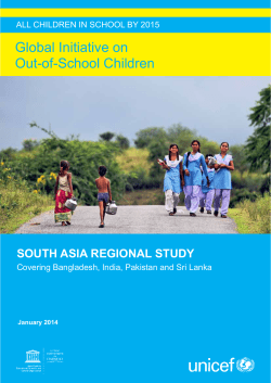 Global Initiative on out-of-School Children South ASiA RegionAl Study