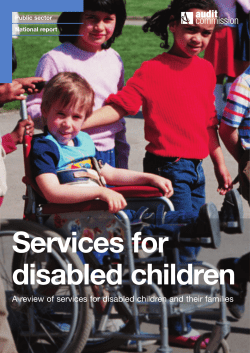 Services for disabled children Public sector