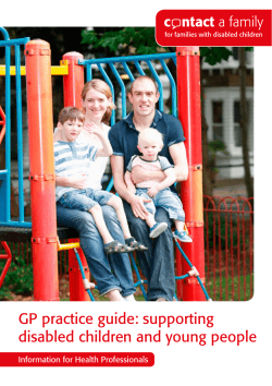 GP practice guide: supporting disabled children and young people