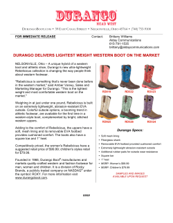 DURANGO DELIVERS LIGHTEST WEIGHT WESTERN BOOT ON THE MARKET  D B