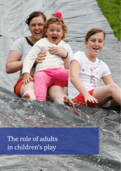The role of adults in children’s play