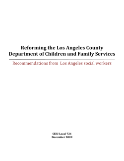 Reforming the Los Angeles County Department of Children and Family Services