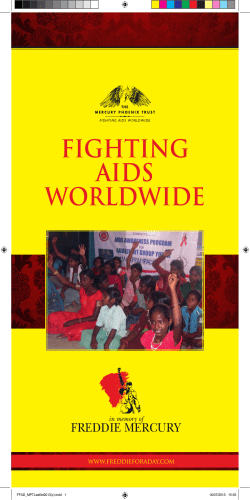 FIGHTING AIDS WORLDWIDE FREDDIE MERCURY