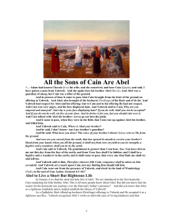 All the Sons of Cain Are Abel
