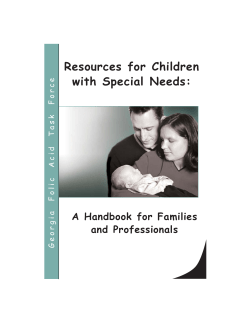 Resources for Children with Special Needs: A Handbook for Families and Professionals