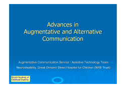 Advances in Augmentative and Alternative Communication