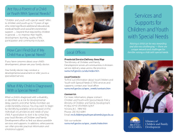 Services and Supports for Are You a Parent of a Child