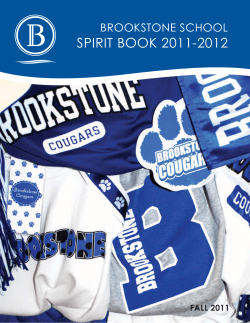 SpiRiT BOOK 2011-2012 BROOKSTONE SchOOl FALL 2011