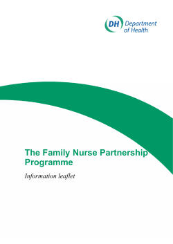 The Family Nurse Partnership Programme Information leaflet