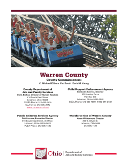 Warren County County Commissioners: County Department of Child Support Enforcement Agency