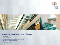 Common paediatric skin disease